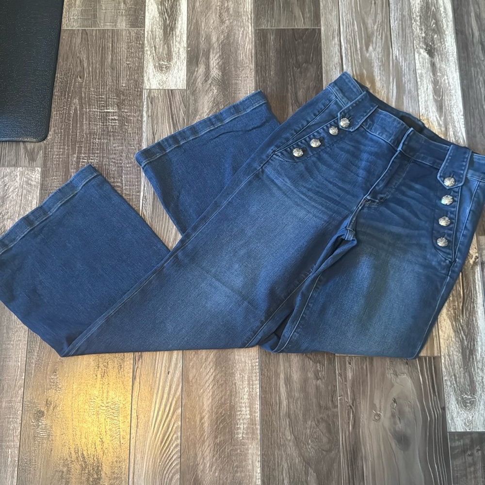 WHBM High-Rise Mariner Wide Leg Jeans Size 6 Regular NWOT